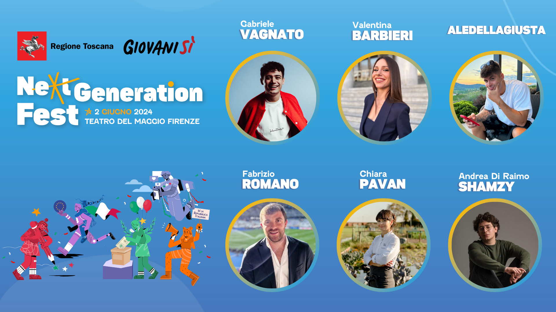 Immagine Al Next Generation Fest lo youtuber Aledellagiusta e Valentina Barbieri del Gialappashow